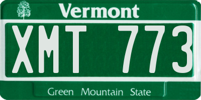 VT license plate XMT773