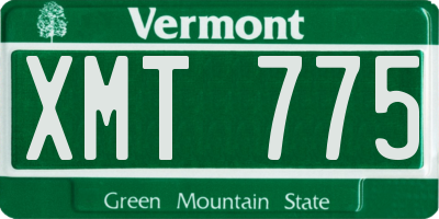 VT license plate XMT775