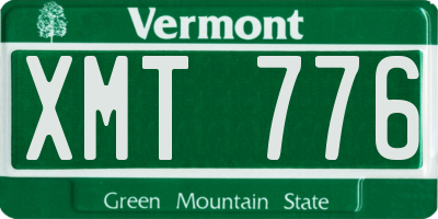 VT license plate XMT776