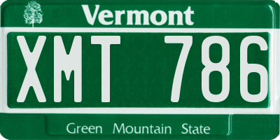 VT license plate XMT786