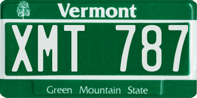 VT license plate XMT787