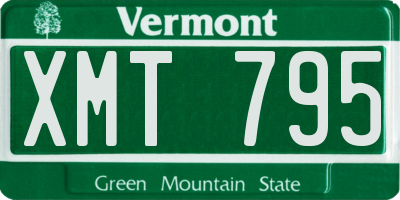 VT license plate XMT795
