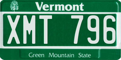 VT license plate XMT796