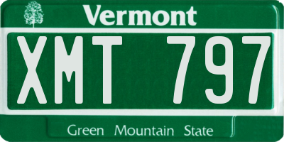 VT license plate XMT797