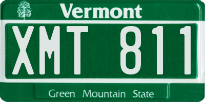 VT license plate XMT811