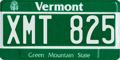 VT license plate XMT825