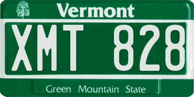 VT license plate XMT828