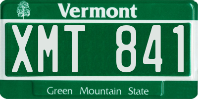 VT license plate XMT841