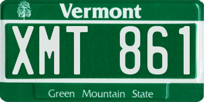 VT license plate XMT861