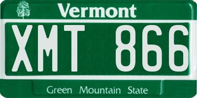 VT license plate XMT866