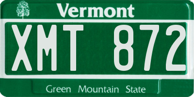 VT license plate XMT872