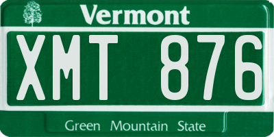 VT license plate XMT876