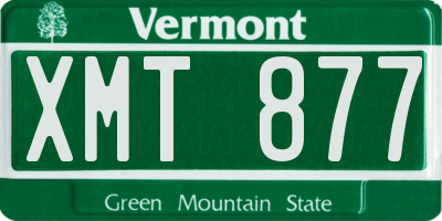 VT license plate XMT877