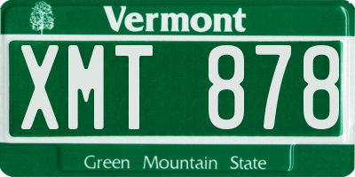 VT license plate XMT878