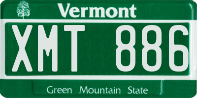 VT license plate XMT886