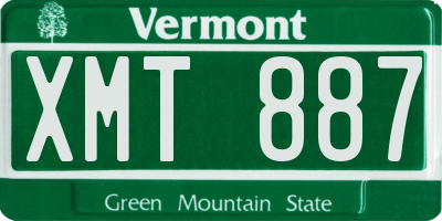 VT license plate XMT887