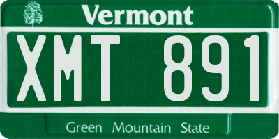 VT license plate XMT891