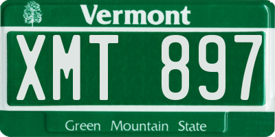 VT license plate XMT897