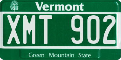 VT license plate XMT902
