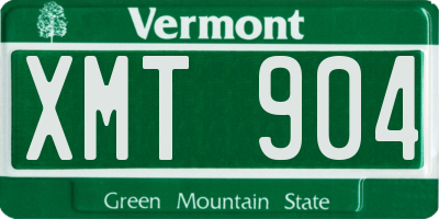VT license plate XMT904