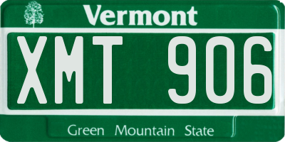 VT license plate XMT906