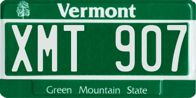 VT license plate XMT907
