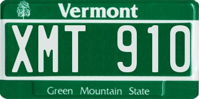 VT license plate XMT910
