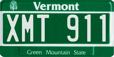 VT license plate XMT911