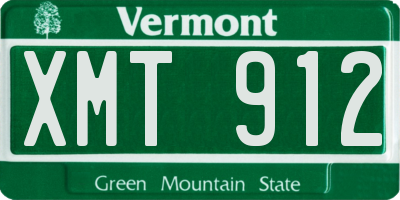 VT license plate XMT912