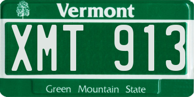 VT license plate XMT913