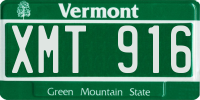 VT license plate XMT916