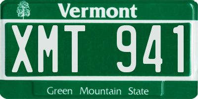 VT license plate XMT941