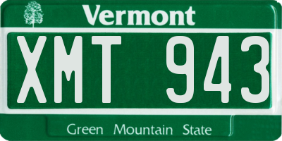 VT license plate XMT943