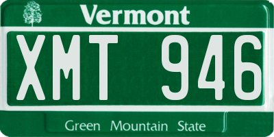 VT license plate XMT946