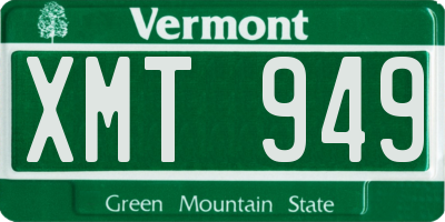 VT license plate XMT949