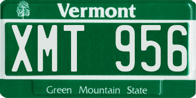 VT license plate XMT956