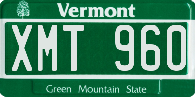 VT license plate XMT960