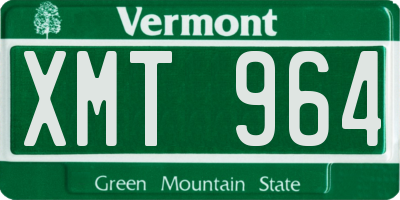 VT license plate XMT964
