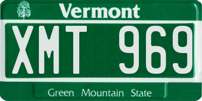 VT license plate XMT969