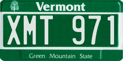 VT license plate XMT971