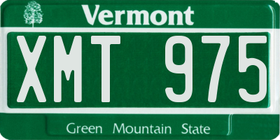 VT license plate XMT975