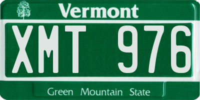 VT license plate XMT976