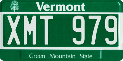 VT license plate XMT979