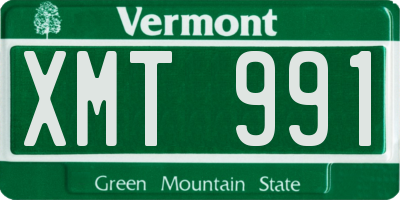 VT license plate XMT991