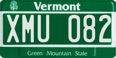 VT license plate XMU082