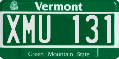 VT license plate XMU131