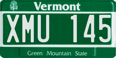 VT license plate XMU145