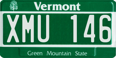 VT license plate XMU146