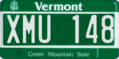 VT license plate XMU148