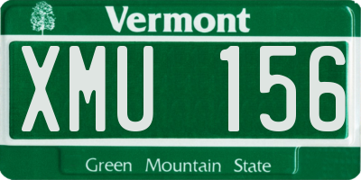 VT license plate XMU156